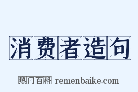 消费者造句是什么意思的图片